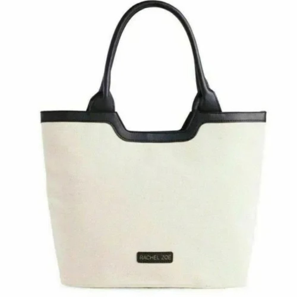 Rachel Zoe Capri tote natural canvas double strap orig $105